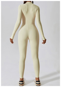 Combinaisons de sport pour femmes en gros, à manches longues, grandes tailles, avec demi-zip, pour la gym et le sport - Product Image 6