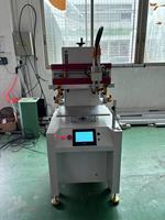 Machine d'impression sérigraphique verticale semi-automatique avec écran tactile, imprimante sérigraphique à plat haute efficacité