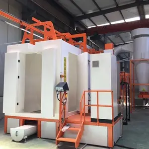 Cabina de pulverización de recubrimiento en polvo automática con sistema de recuperación de cartucho de filtro