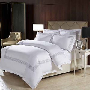 Hotel Twin <strong>Double</strong> Queen King Size Bedding Set Embroidery <strong>Duvet</strong> Cover Set <strong>Bed</strong> Sheets Cotton Set for Wholesale Custom - Product Image 6