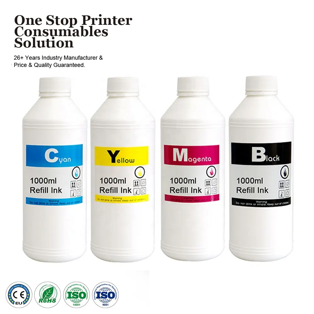 INK-мощность 250 мл 1000 мл 100 мл 500 мл 1L Универсальный краска для сыпучих бутылки Премиум пополнения чернил для струйной печати для Epson для HP для принтера Canon принтерам