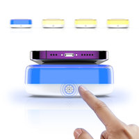 Chargeur sans fil à lumière LED T22 de bureau avec port non magnétique de type C d'usine OEM pour téléphone