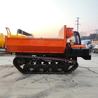 Mini-dumper sur chenilles en caoutchouc de haute qualité, capacité de charge 10 tonnes, pour travaux agricoles, vente directe usine, moteur diesel et pompe