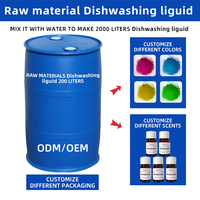 Liquide vaisselle éco-responsable à haute concentration, doux pour la peau, rendement de 200 L, 3000 L de savon à vaisselle, pâte liquide pré-mélangée