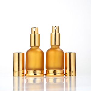 Emballage cosmétique de luxe en verre Flacon pulvérisateur en <span class=keywords><strong>or</strong></span> givré 20ml 30ml 50ml Flacon en verre de sérum en <span class=keywords><strong>or</strong></span> mat avec compte-gouttes en <span class=keywords><strong>or</strong></span> - Product Image 4