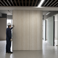 Panneau mural flexible en placage de bois de charbon de bambou de haute qualité, texture travertin, étanche, pour entrepôt et salle de sport, prix usine