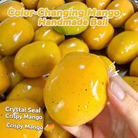 Mainan Squishy Buatan Tangan Warna Berubah Rasa Mangga Renyah dengan Suara Tulang Patah dan Isian Kelopak Bunga, Pereda Stres Sensorik