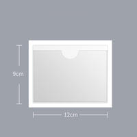 Pochettes transparentes en PVC souple pour pare-brise de voiture, vinyle d'index, carton autocollant, étiquette de prix, porte-carte, permis de billet