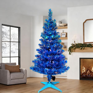 6FT Blue Fiber Optic -Up Artificial Christmas <b>Tree</b> High Quality Eco-Friendly Multi-Colored <b>LED</b> for Home Hotel Parties Office - Product Image 5