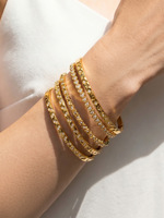 Bracelet minimaliste en acier inoxydable avec zircon, plaqué or 18 carats PVD, cœur spirituel CZ, bijoux de luxe tendance pour femmes