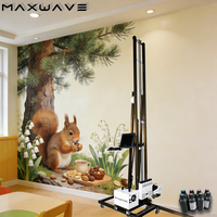 Impresora de Pared 4M, Impresora Vertical para Azulejos de Cerámica, Vidrio y Lienzo, Impresora de Pared de Gran Formato UV 3D para Interiores/Exteriores