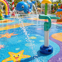 Canon à eau en acier inoxydable pour piscine, canon à eau de divertissement pour parc aquatique, équipement de jeu aquatique pour enfants à vendre