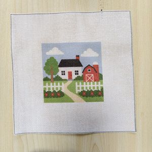 Tissu en maille vierge 18CT pour point d'aiguille, <span class=keywords><strong>toile</strong></span> de coton pur, broderie <span class=keywords><strong>à</strong></span> la main, accessoire de golf, matière première - Product Image 3