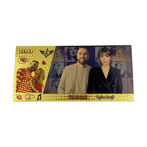 Envío Gratis, Recuerdo de Corazón, Billete de Polímero Chapado en Oro de Taylor <span class=keywords><strong>Swift</strong></span> y Travis <span class=keywords><strong>Scott</strong></span>, Diseño Personalizado - Product Image 3