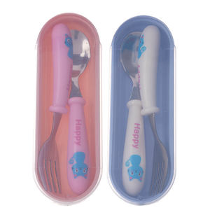 Mumlove Produit Nourriture Nourrisson Vaisselle Nourrisson Bébé Formation Cuillère et Fourchette Bébé Enfants Fourchette Cuillère Coutellerie Set - Product Image 2