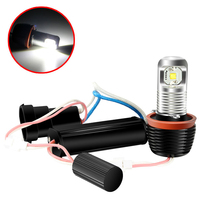 Feux antibrouillard et phares LED Angel Eye Ring 10W, compatibles avec E39 E46 E90 E92