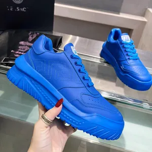 Stylish Luxury Chain Reaction High Quality Central Greek Key Print Colorful Daddy Shoes Casual shoes Trigreca Sneaker Men Women