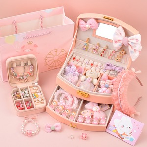 Accessori per capelli per bambini confezione regalo <span class=keywords><strong>set</strong></span> piccola fascia in pelle corona copricapo fermaglio per capelli principessa ragazza kit fai da te per bambini - Product Image 5
