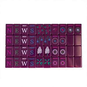 Wholesale Luxury Botanical Series American Mahjong Set 160Pcs Multi-Color Floral Engraved Eco-Friendly Tiles Entertainment - Product Image 4