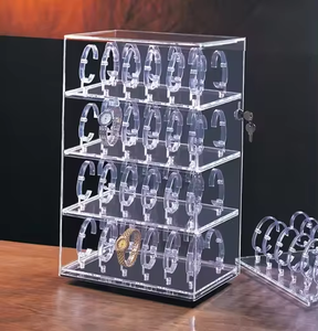 Organizer tampilan jam akrilik berdiri perhiasan dengan kunci - Product Image 3