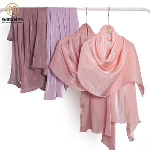 Hijab en mousseline de soie plissé de luxe pour femmes filles et musulmanes, châle scintillant à paillettes, écharpe Bawal Malaisie, dernière vente en gros - Product Image 6