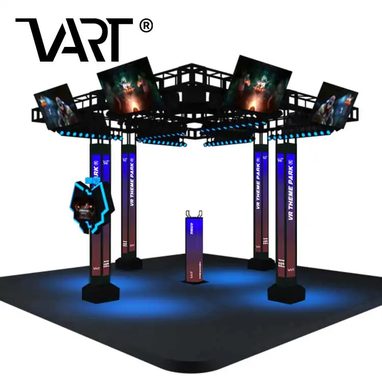 VART 팀 게임 3 ~ 5 명의 선수 VR 복수 경기자 테마 파크 9D Vr 게임 시뮬레이터 가격