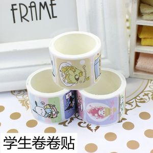 สติ๊กเกอร์ลายการ์ตูนน่ารักคละสีสำหรับนักเรียน สมุดบันทึก เทปกระดาษตกแต่ง - Product Image 1