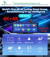 Écran de voiture 10,25 pouces Carplay Android Auto, Airplay Miracast Audio, caméra avant 4K, caméra arrière 4K, écran Carplay