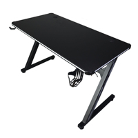 Lumière LED en forme de Z avec porte-gobelet et crochet pour casque Bureau de jeu Table de jeu professionnelle Vente d'usine Bureau d'ordinateur