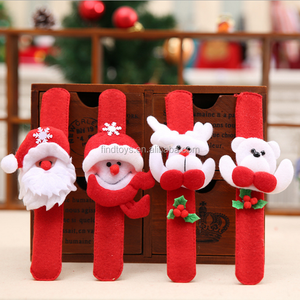 LED parpadeante santa claus brillante pulsera <span class=keywords><strong>de</strong></span> <span class=keywords><strong>mano</strong></span> bofetada luz palmaditas círculo para Navidad - Product Image 1