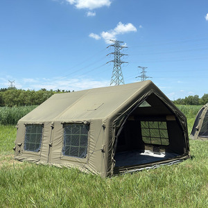 Tente de camping familiale gonflable en coton de couleur foncée, 18,16 mètres carrés, imperméable, quatre saisons - Product Image 2