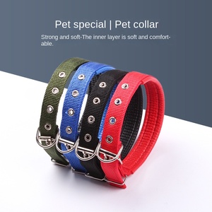 Colliers en mousse de nylon rayé à motif solide pour chiens et chats rembourrés avec des décorations de ruban 5 tailles en stock par le fabricant - Product Image 2