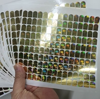 Autocollants personnalisés holographiques laser dorés anti-contrefaçon (50 pièces) pour étiquettes arrière de produits, idéaux pour fêtes, jeux, tir, vidéo, cadeaux et jouets