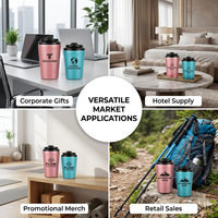 Gobelet isotherme en acier inoxydable Kingze 8oz 12oz avec logo personnalisé, double paroi, isolation sous vide, tasse à café, mug de voyage pour cadeaux d'entreprise