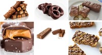 Ligne de production de machines d'enrobage pour dattes, chocolat, framboise, cacahuètes, amandes, noix, beignets, glaces, fruits secs