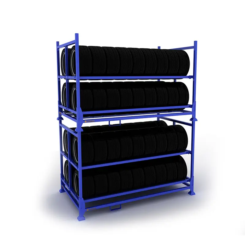 Agile Stapelen Pallet Heavy Duty Stapel Rack Gegalvaniseerd Voor Outdoor Opslag Draagbare Stapel Metalen Bandenrek