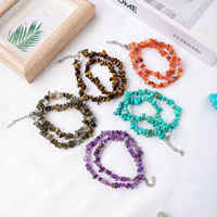 Vente flash Pierre précieuse naturelle en cristal roulé Améthyste Pierre de quartz clair Gravier Collier pour cadeau