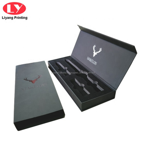 Magnetic Lid Black Cardboard Watch Box Recycled Paper Jewelry Packaging Gift Boxes luxury Logo Custom Watch Packaging Box - Product Image 4