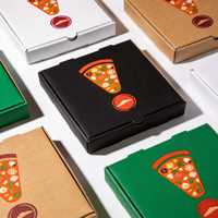 Boîte à pizza personnalisée carrée, rectangulaire, ronde avec laminage brillant, boîtes rigides pour l'emballage alimentaire