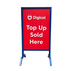 Outdoor Double-Sided Printed Metal Curb Signs with Steel <b>Frame</b> - Product Image 2