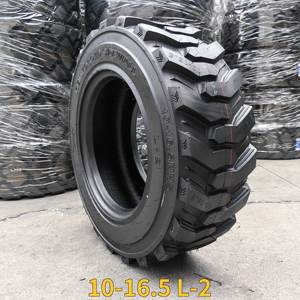 DUHOW High Quality 12-16.5NHS Natural <b>Rubber</b> Pneumatic Tires Wheels Classic Pattern Bias Design for Skid Steer L-2 New Condition - Product Image 3