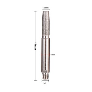 Cabezal de pulido cilíndrico de diamante M5, 48mm de longitud, 6mm de diámetro, para afilar cadenas de motosierra, corte industrial de metales - Product Image 3