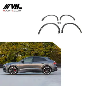 Garnitures de passage de roue en fibre de carbone véritable pour Audi RSQ8