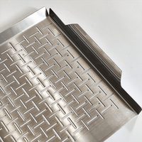 Poêle de cuisson en acier inoxydable pour cuisinière à gaz, nettoyage facile, extérieur émaillé, usage professionnel, barbecue et rôtissoire gourmet