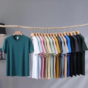 T-shirts en coton 100% tricoté de haute qualité 220g, col rond, manches courtes, écologiques, prix d'usine, impression sérigraphique personnalisée du logo - Product Image 2