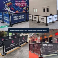 Barrière de sécurité rétractable pour événements sur site, 1,0 m, pour café, magasin, entrée, publicité, cloison, garde-corps léger et résistant à l'eau