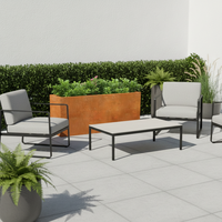 Kit de jardinière surélevée en acier Corten, bac à légumes facile à assembler, jardinière modulaire