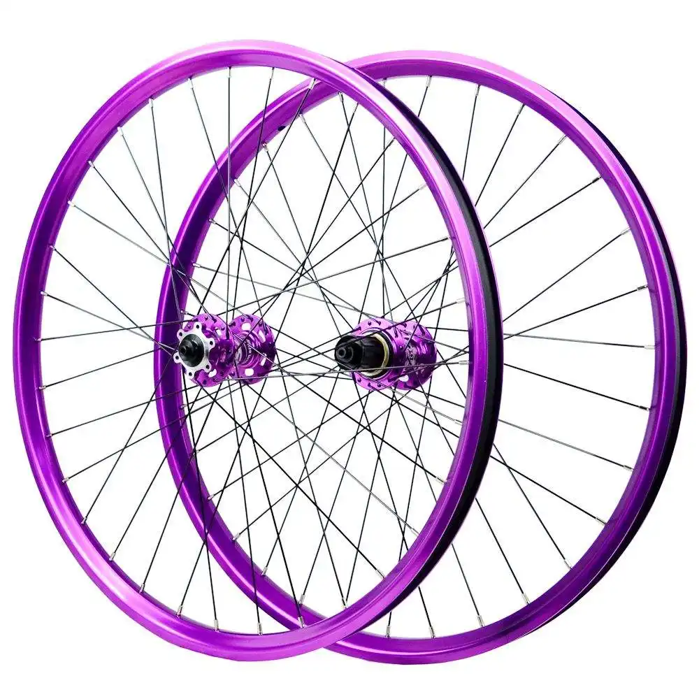 Jeu de roues de vélo BOOST Thru Axle 110 148 Wheels 26 27.5 29 Inch HG XD MS Purple Wide Circle