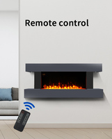 Grande cheminée électrique à poser, support TV, décoration de cheminée, taille personnalisée, flamme 3D, sans chauffage, avec télécommande