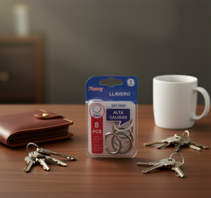 พวงกุญแจโลหะ 30 มม. 8 ชิ้น คุณภาพสูง - Product Image 2